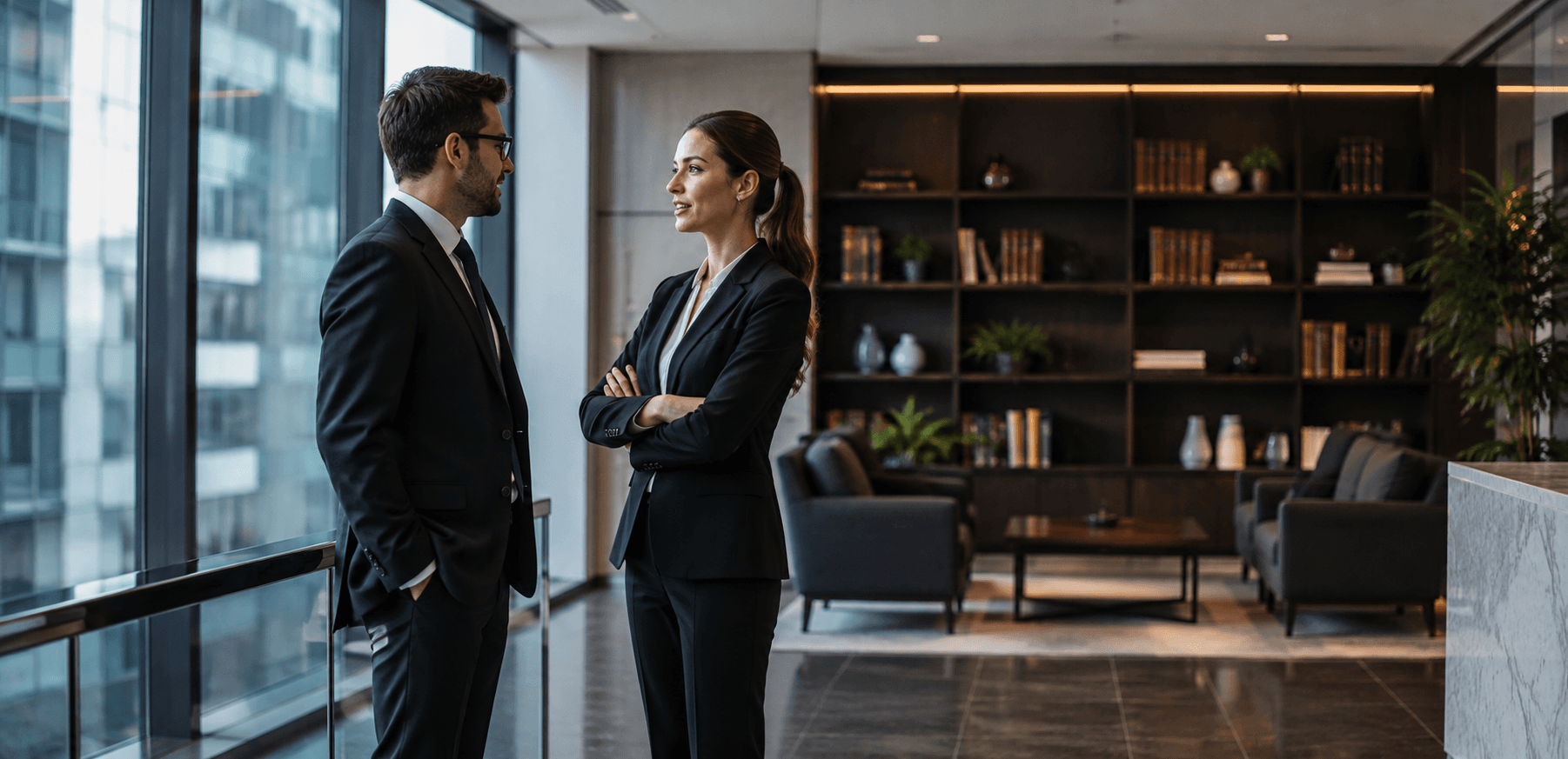Clients discussing