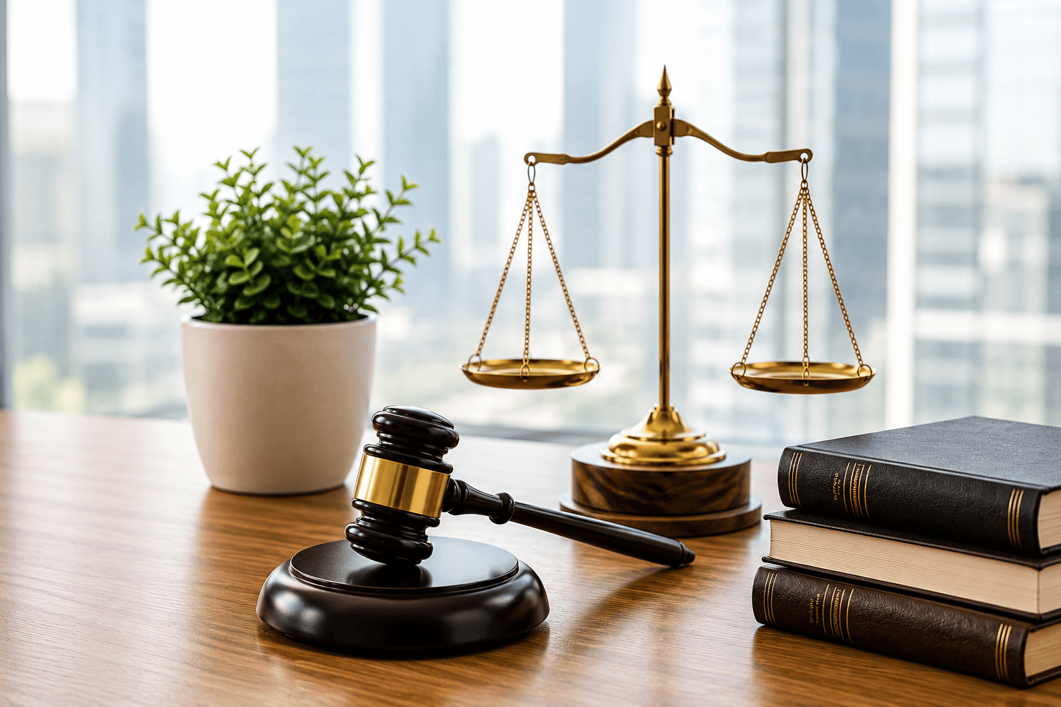 Legal gavel and scales of justice